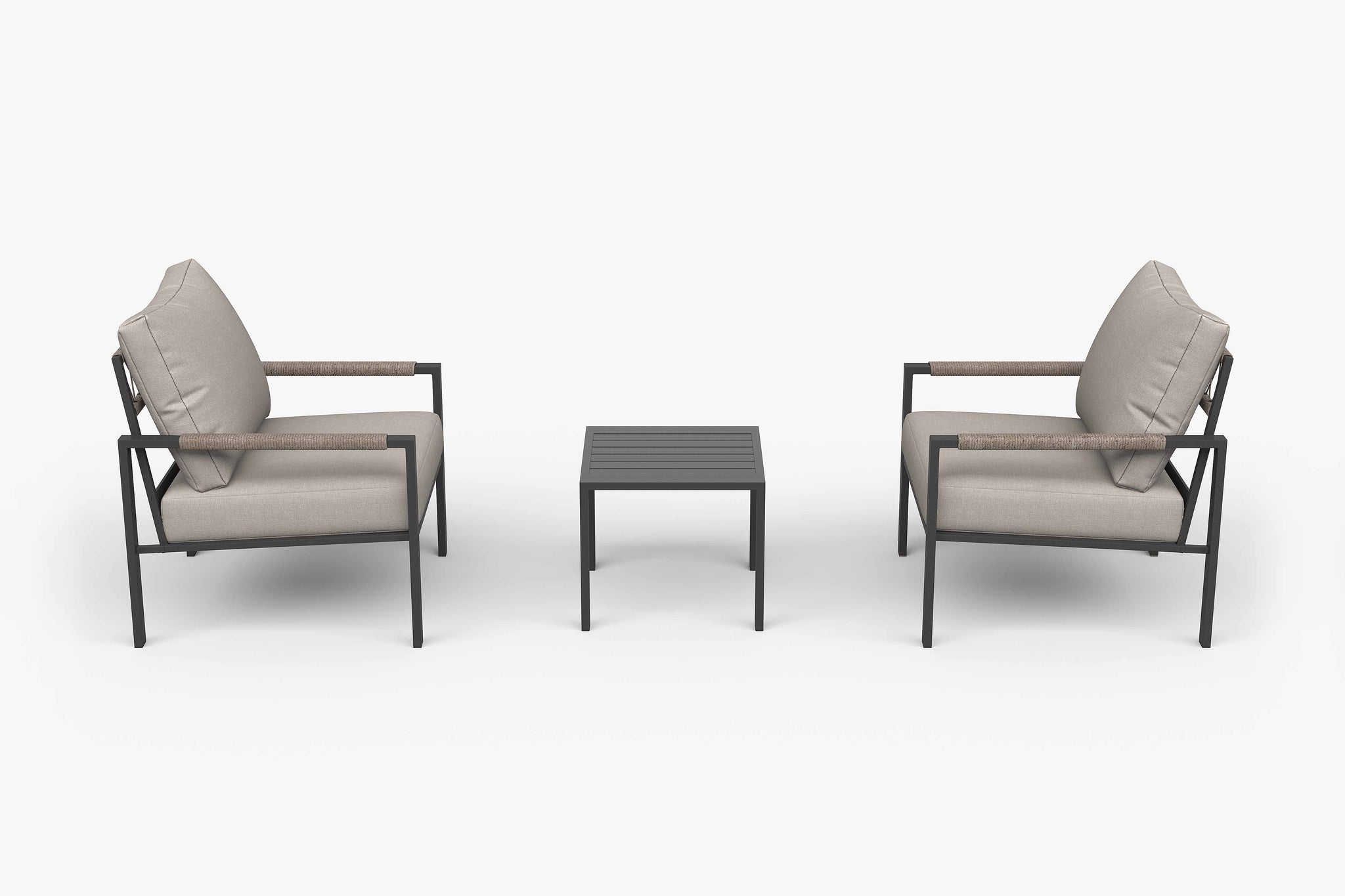 Chair Set Outdoor Metal Chair Cushions PCS Metal Patio Furniture