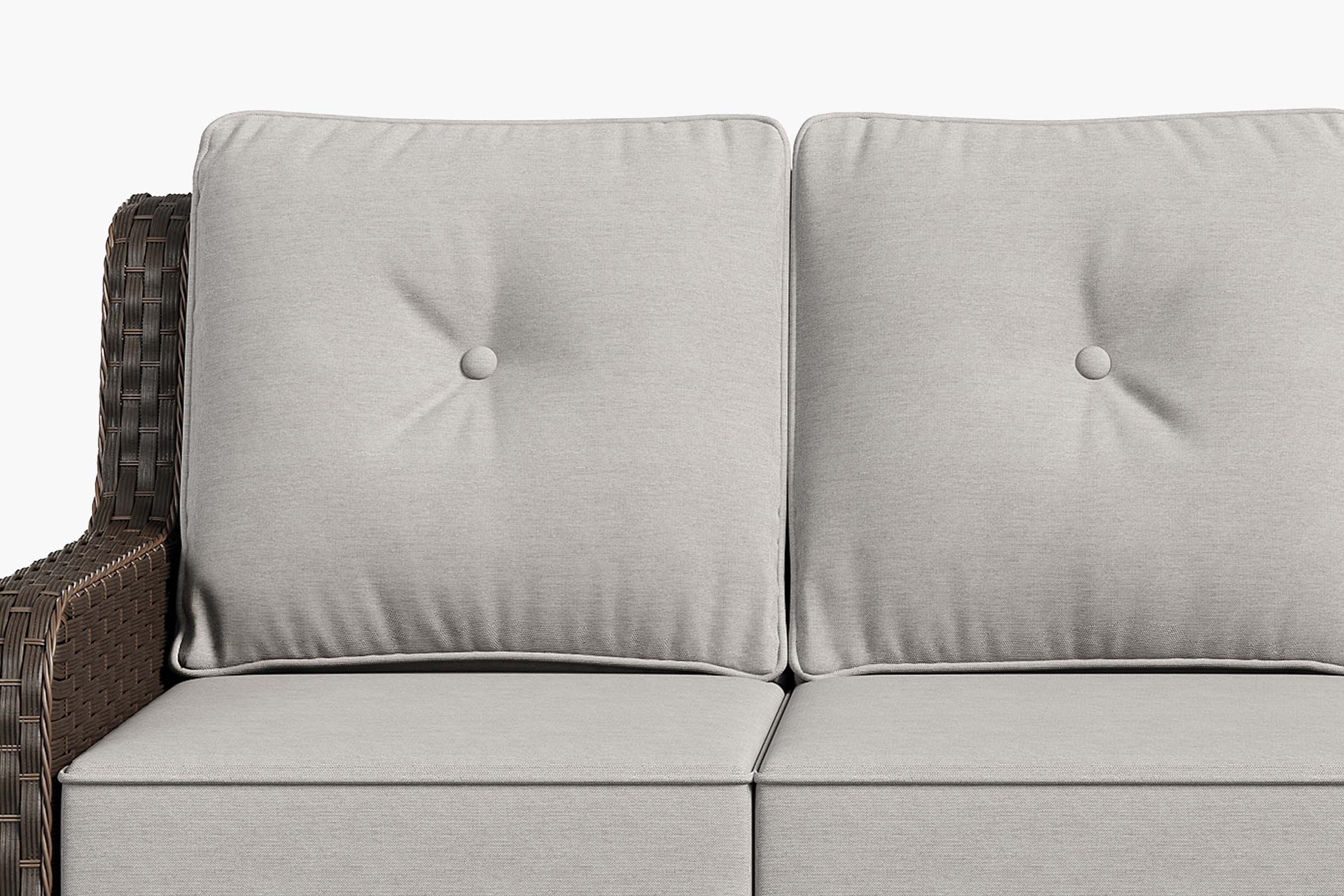 Thick Matress-Like Cusion of 6-Piece_Outdoor_Wicker_Swivel_Chairs_Conversation_Set.#color_gray