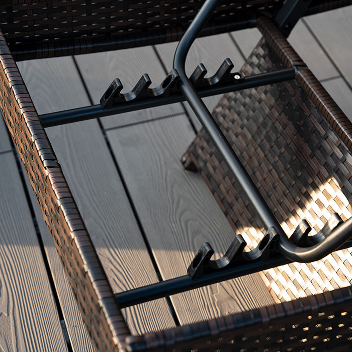 Wicker Chaise Lounge Adjustable Back Height