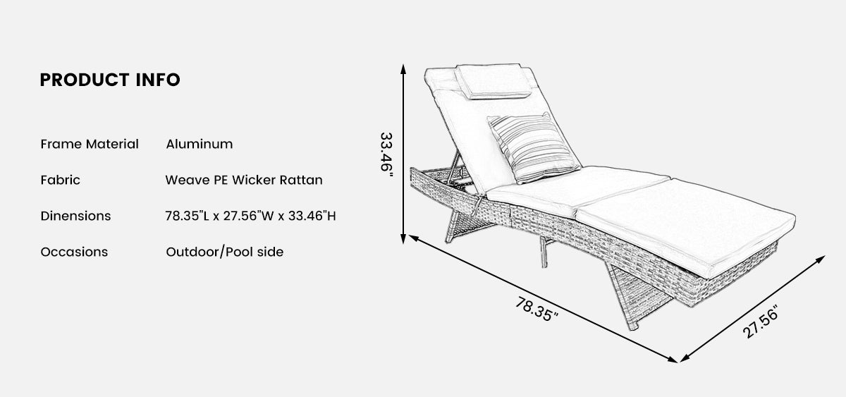 wicker chaise lounge information