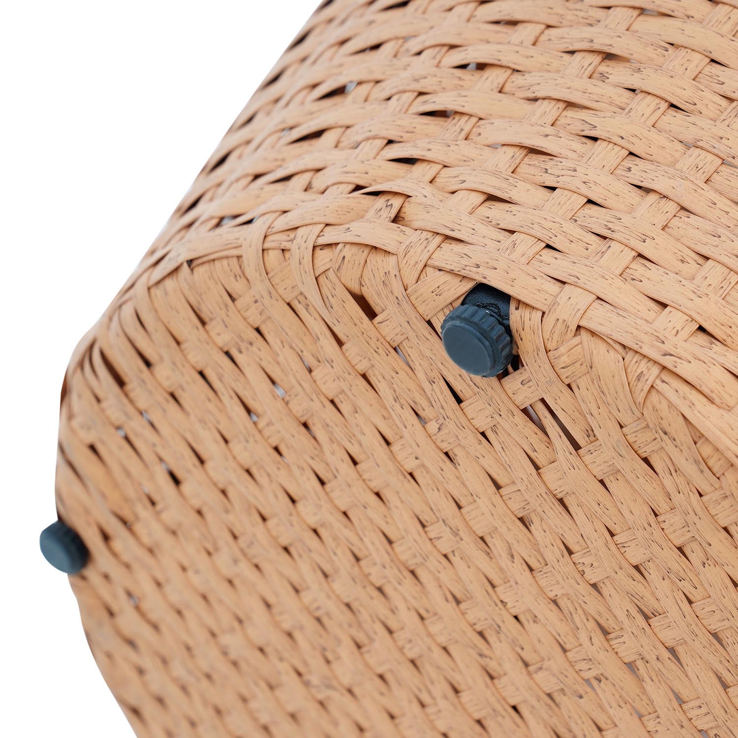 Adjustable Foot Pads for Wicker_Round_Patio_Barrel_Side_Table_Set