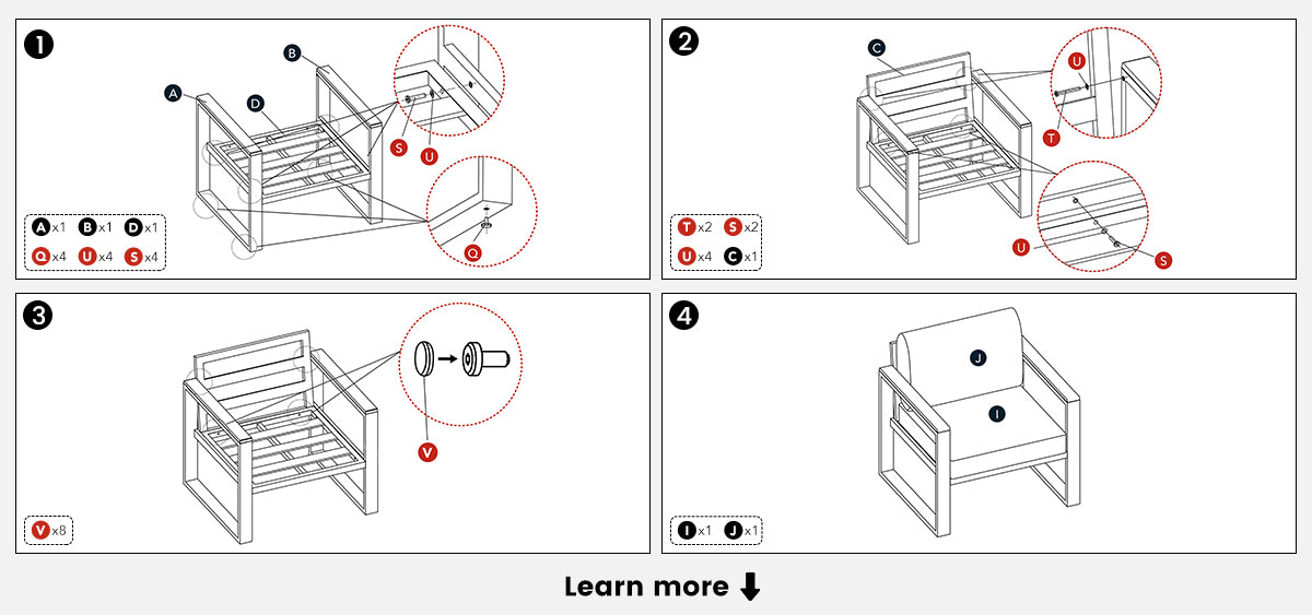 aluminum armchair install