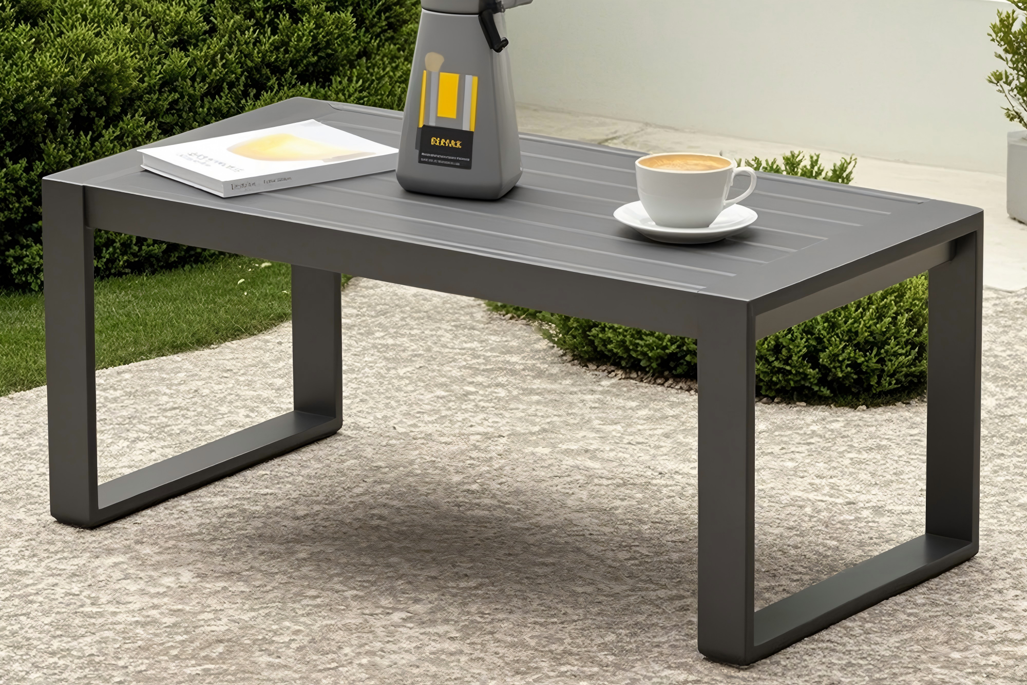 40 Inch Aluminum Rectangle Patio Coffee Tables for Outside