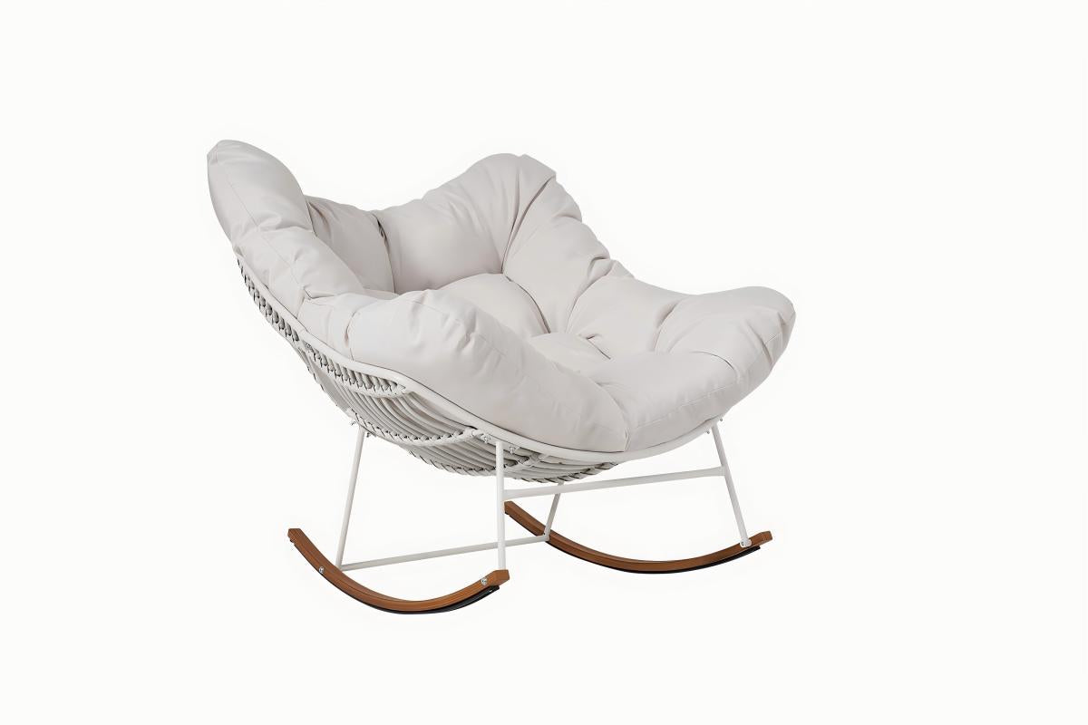 Outdoor Rocking Chair with Cushion - Thumbnail 2