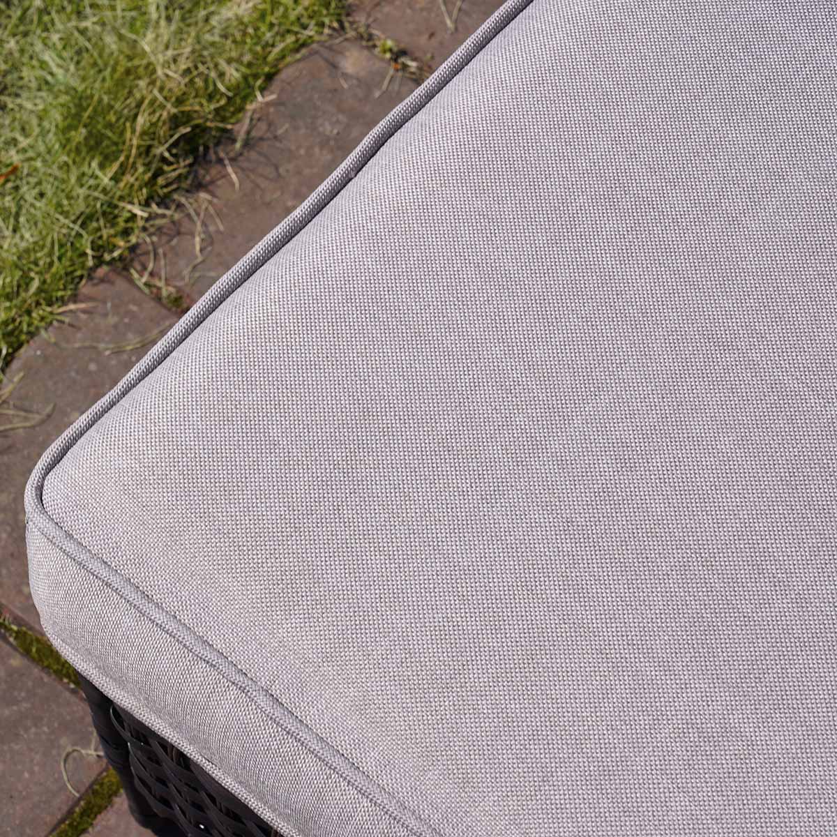 2-Piece Outdoor Patio Wicker Ottomans with  4" Thick Large Cushions