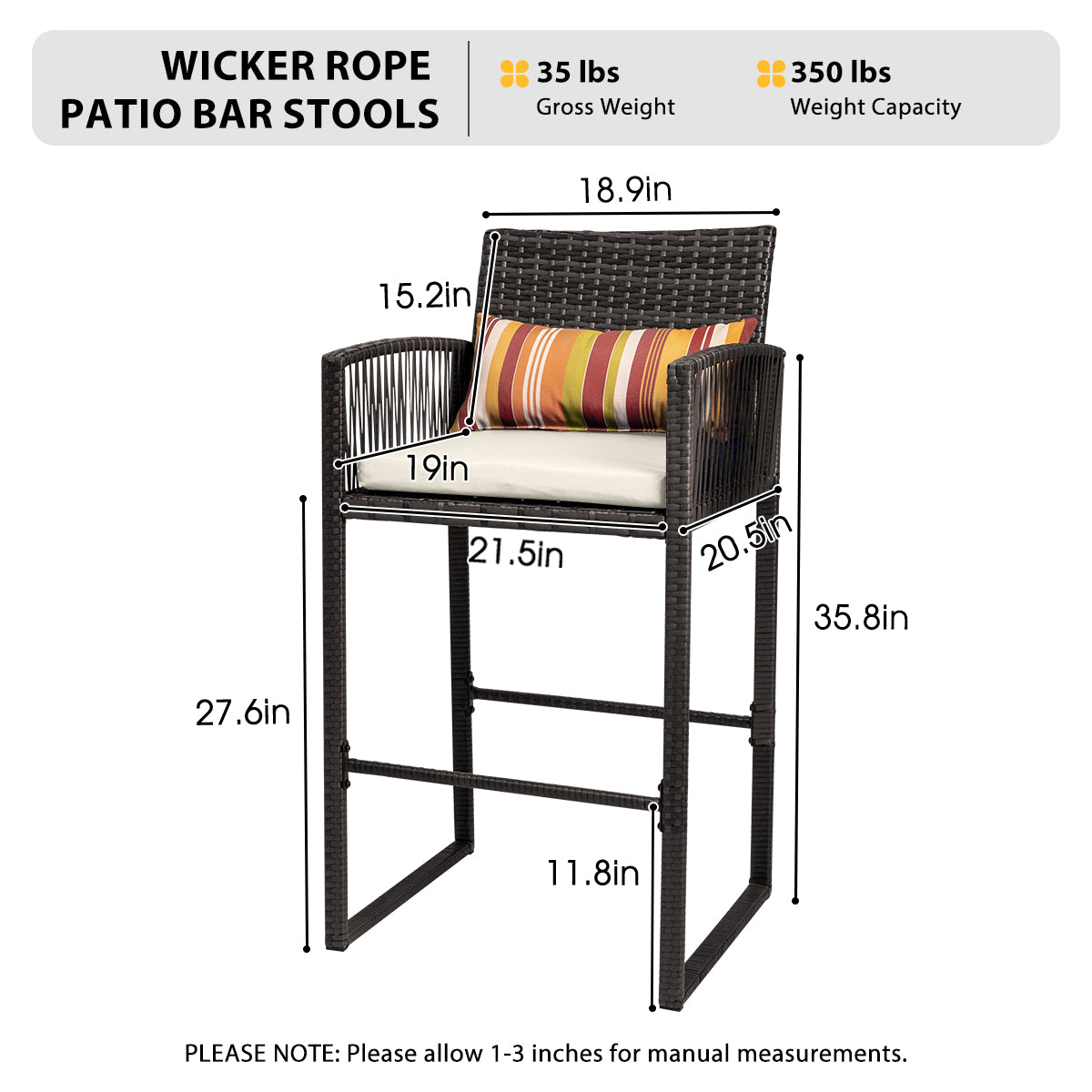Outdoor Wicker Bar Stools