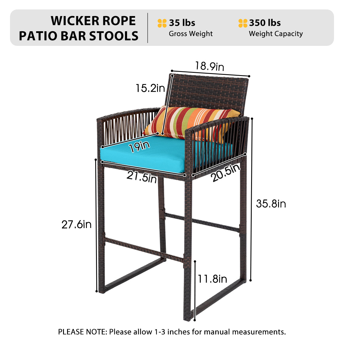 Outdoor Wicker Bar Stools