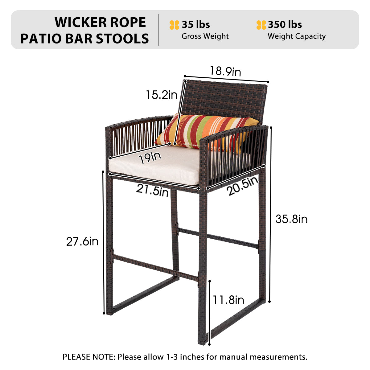Outdoor Wicker Bar Stools