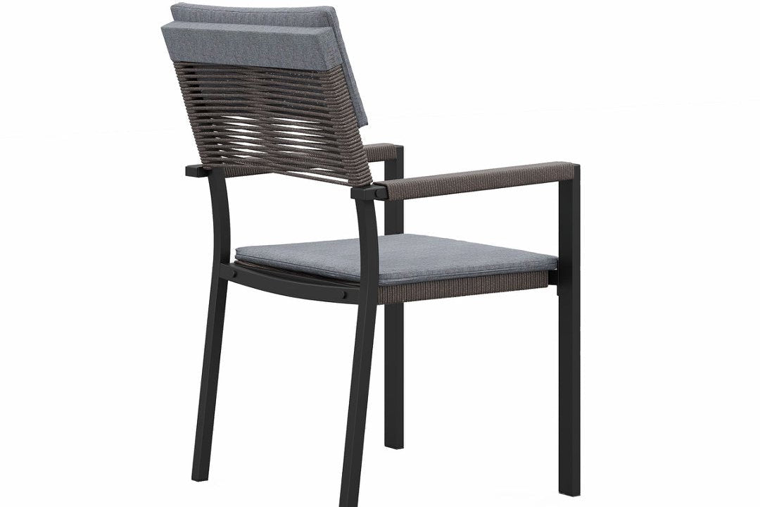 Sundale Outdoor 4/6-pcs Wicker Patio Dining Chairs Metal Frame with Cushions