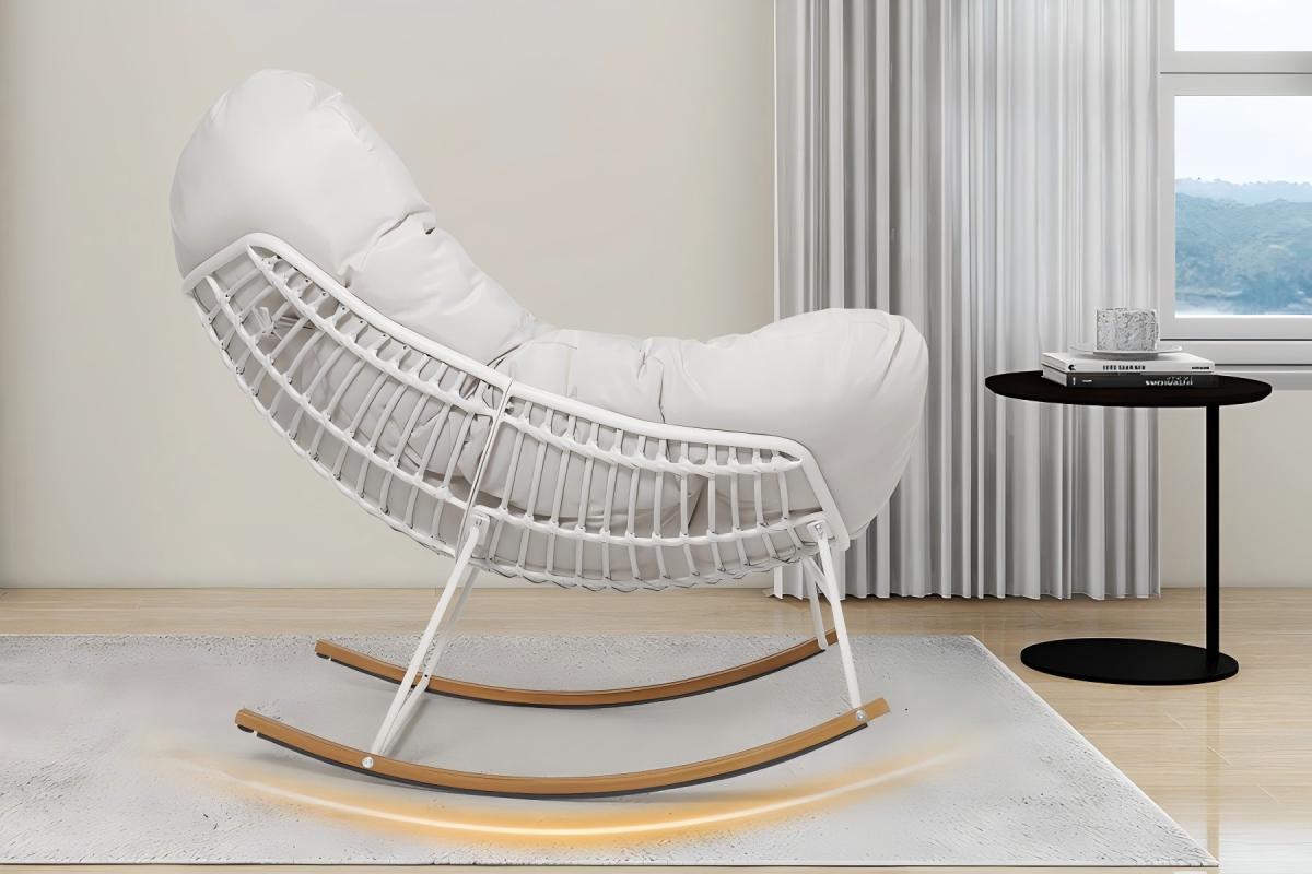 Outdoor Rocking Chair with Cushion - Thumbnail 5