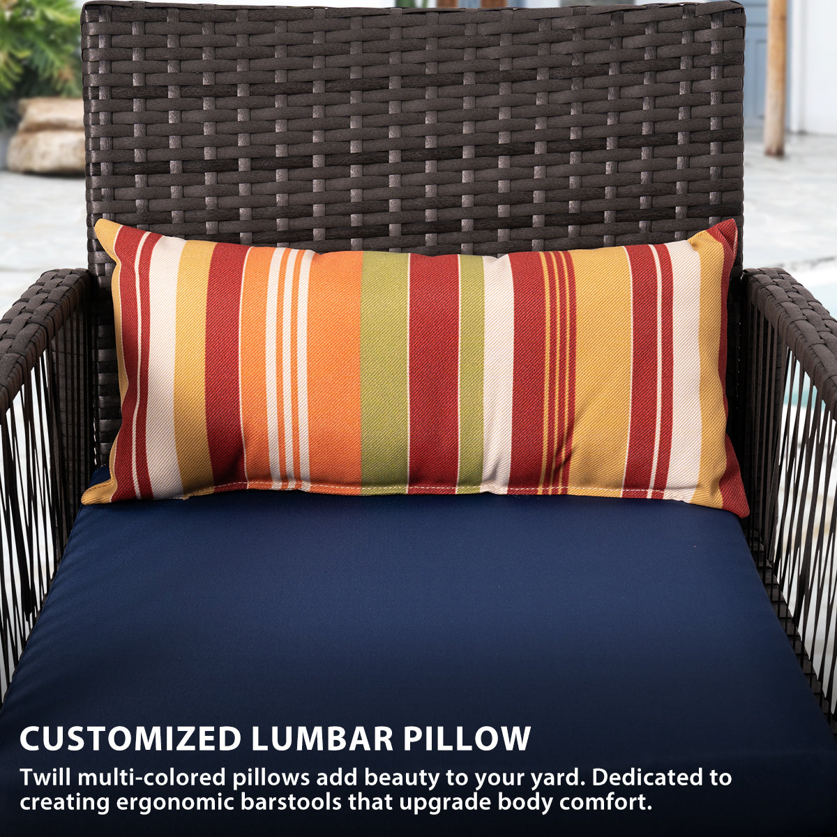 Outdoor Wicker Bar Stools