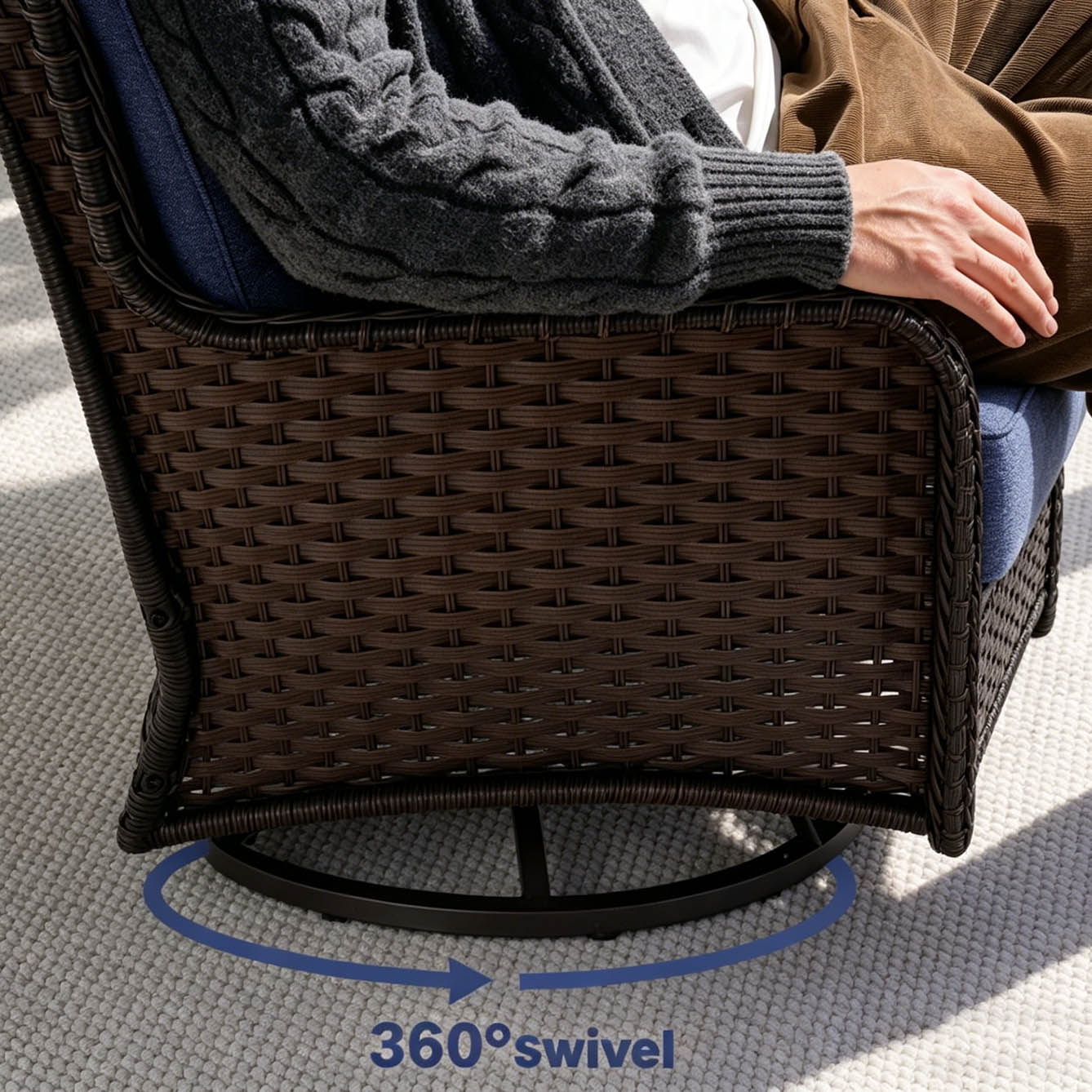 360°swivel