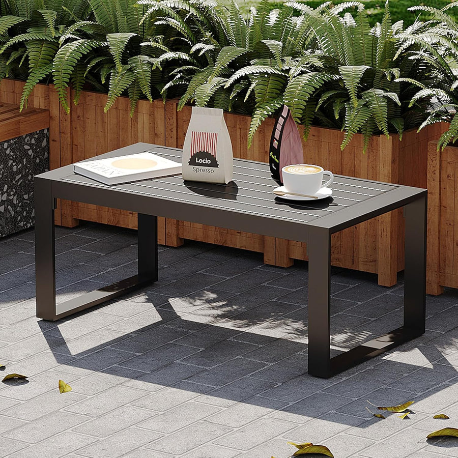 Sundale Outdoor 40 Inch Aluminum Rectangle Patio Coffee Table