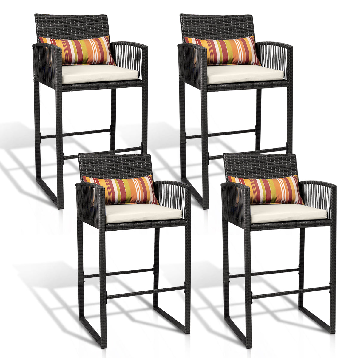 Outdoor Wicker Bar Stools