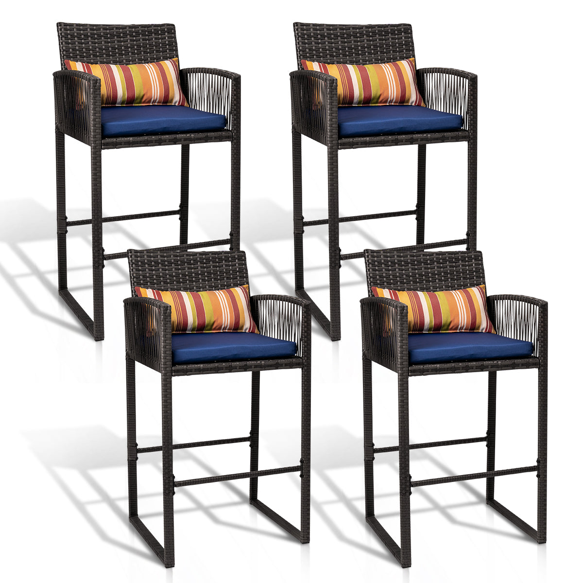 Outdoor Wicker Bar Stools