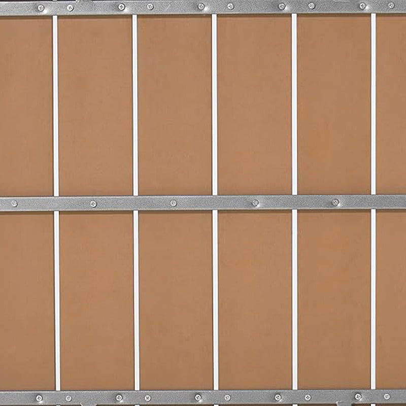 Brown panels with  aluminuml grid and fasteners