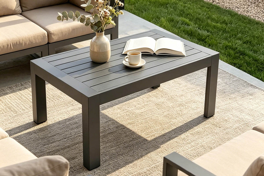 Sundale Outdoor 40 Inch Aluminum Rectangle Patio Coffee Table